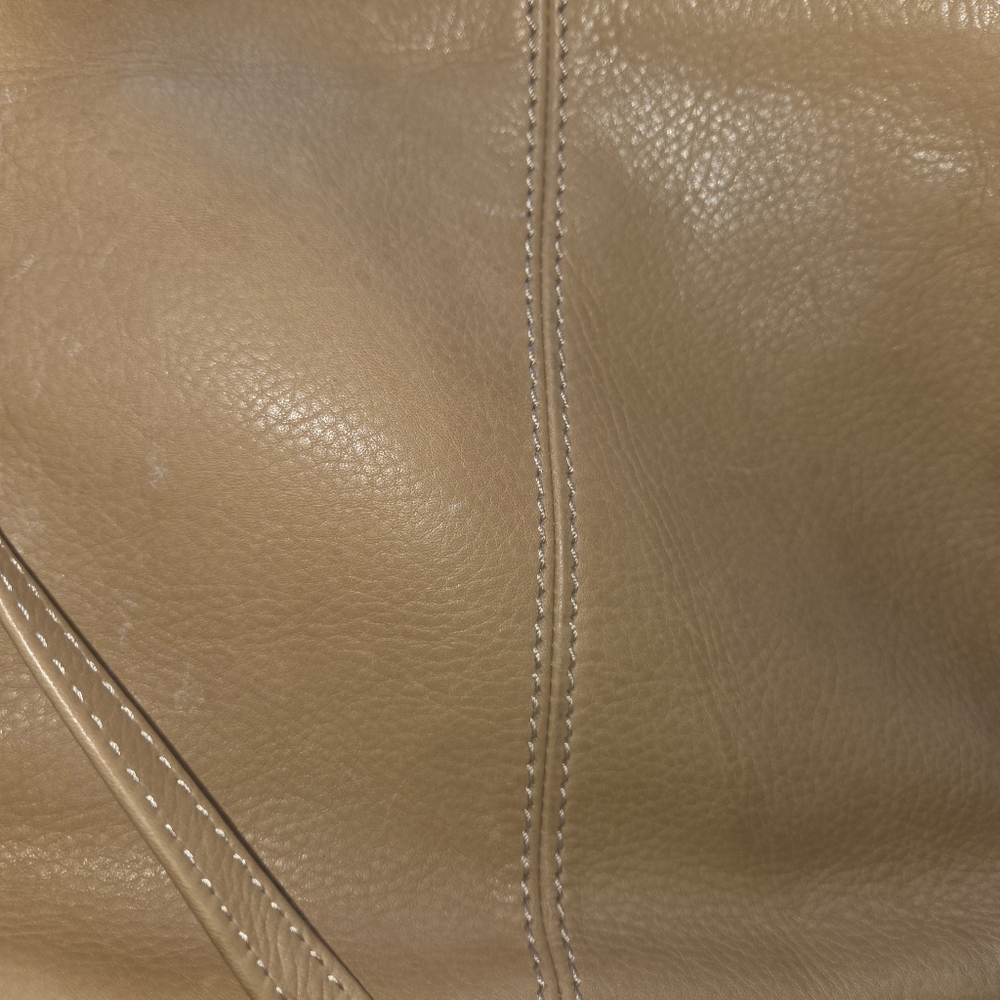 Fossil Striped Neutral Leather Patchwork Crossbod… - image 5